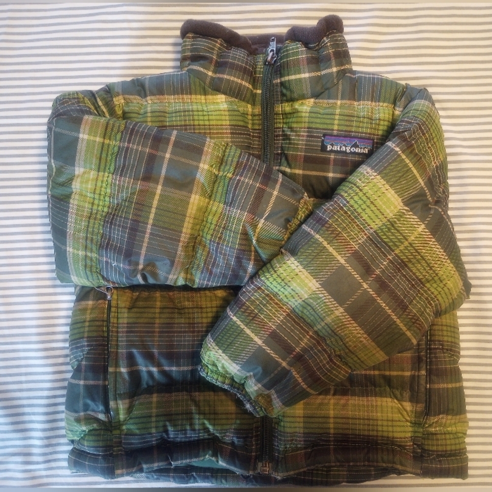 Patagonia Toddler Boy Jacket Plaid Green